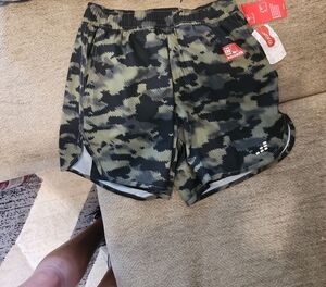 BCG Men's Black and Green Camo Athletic Shorts